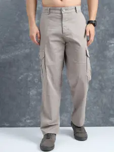 The Roadster Lifestyle Co Relaxed Fit Cotton Cargo Trousers