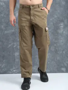 The Roadster Lifestyle Co Relaxed Fit Cotton Cargo Trousers