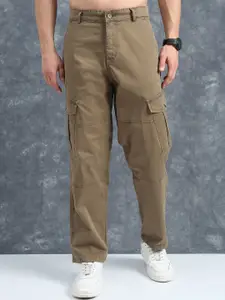 The Roadster Lifestyle Co Relaxed Fit Cotton Cargo Trousers
