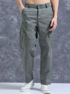 The Roadster Lifestyle Co Relaxed Fit Cotton Cargo Trousers