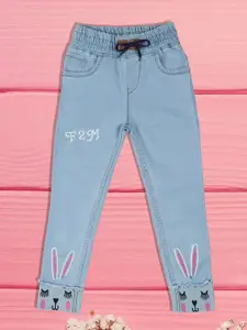 A-Okay Girls Slim Fit High-Rise Embroidered Jeans