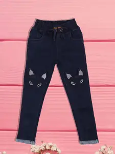 A-Okay Girls Slim Fit High-Rise Embroidered Jeans