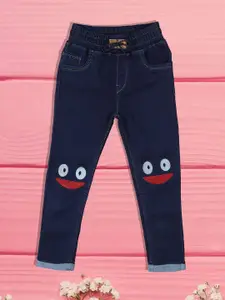 A-Okay Girls Slim Fit High-Rise Embroidered Jeans