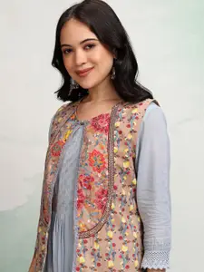 Vishudh Women Floral Print A-Line Dress