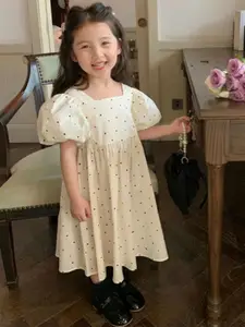 StyleCast x Revolte Girls Polka Dot Print Fit & Flare Dress