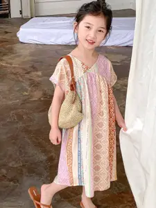 StyleCast x Revolte Girls Ethnic Motifs Print A-Line Midi Dress