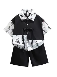 StyleCast x Revolte Boys Printed Pure Cotton Shirt with Shorts