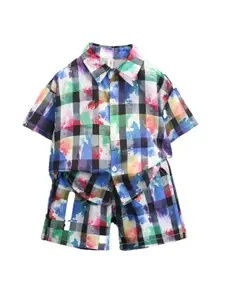 StyleCast x Revolte Boys Printed Pure Cotton Shirt with Shorts