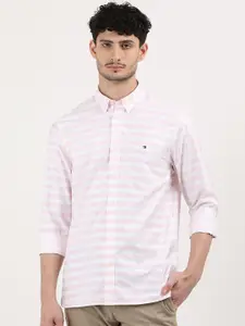 Tommy Hilfiger Men Horizontal Stripes Opaque Striped Casual Shirt