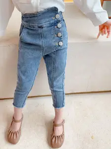 StyleCast x Revolte Girls Mid-Rise Clean Look Cotton Jeans