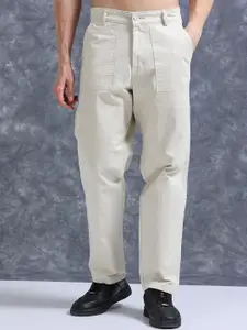 The Roadster Lifestyle Co Cotton Relaxed-Fit Regular Trousers