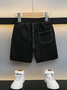 StyleCast x Revolte Boys Black Mid-Rise Regular Shorts