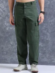 The Roadster Lifestyle Co Relaxed Fit Cotton Cargo Trousers