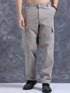The Roadster Lifestyle Co Relaxed Fit Cotton Cargo Trousers