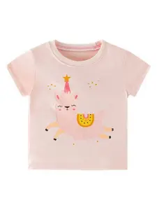 StyleCast Girls Printed Round Neck T-shirt