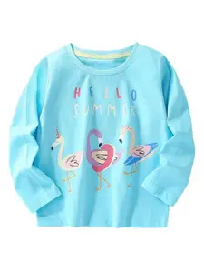 StyleCast Girls Graphic Printed Round Neck T-shirt