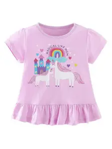 StyleCast Girls Tribal High Neck Applique T-shirt