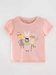 StyleCast Girls Graphic Print Round Neck T-shirt