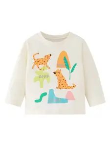 StyleCast Girls Graphic Printed Round Neck T-shirt