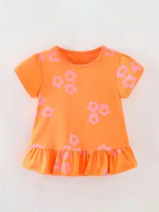 StyleCast Girls Floral Printed Round Neck T-shirt