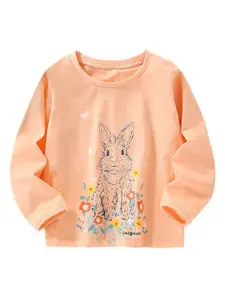 StyleCast Girls Floral Printed Round Neck T-shirt