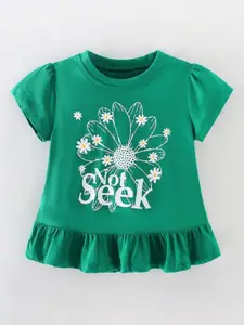 StyleCast Girls Floral Printed Round Neck T-shirt