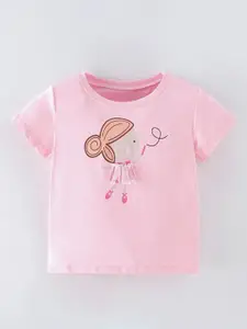 StyleCast Girls Graphic Printed Round Neck T-shirt