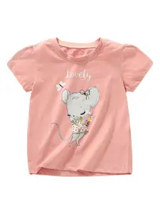 StyleCast Girls Graphic Printed Round Neck T-shirt