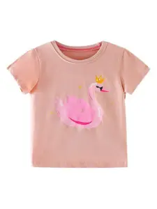 StyleCast Girls Graphic Printed Round Neck T-shirt