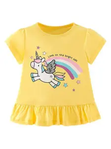 StyleCast Girls Graphic Printed Round Neck T-shirt