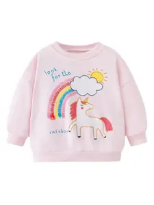 StyleCast Girls Graphic Printed Round Neck Cotton T-shirt