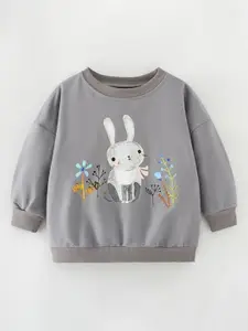 StyleCast Girls Printed Round Neck Cotton T-shirt