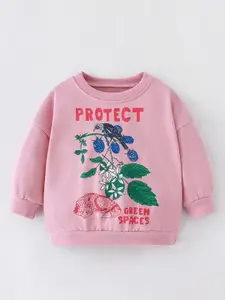 StyleCast Girls Graphic Printed Round Neck Cotton T-shirt