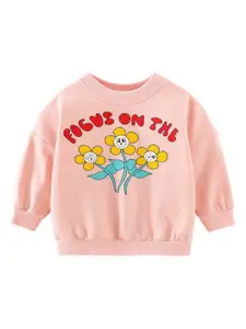 StyleCast Girls Floral Printed Round Neck Cotton T-shirt