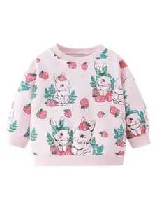 StyleCast Girls Tropical Printed Round Neck Cotton T-shirt