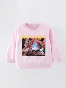 StyleCast Girls Graphic Printed Round Neck Cotton T-shirt