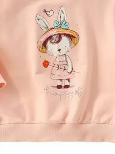 StyleCast Girls Graphic Printed Round Neck Cotton T-shirt