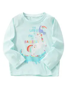 StyleCast Girls Graphic Printed Round Neck Cotton T-shirt