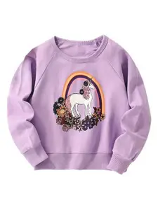 StyleCast Girls Graphic Printed Round Neck T-shirt