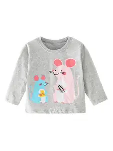 StyleCast Girls Graphic Printed Round Neck T-shirt