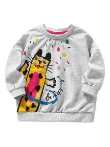 StyleCast Girls Graphic Printed Round Neck T-shirt