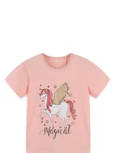 StyleCast Girls Graphic Printed Round Neck T-shirt