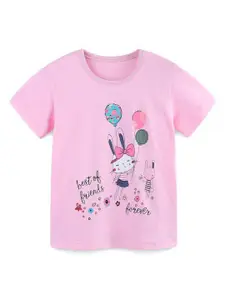 StyleCast Girls Graphic Printed Round Neck T-shirt