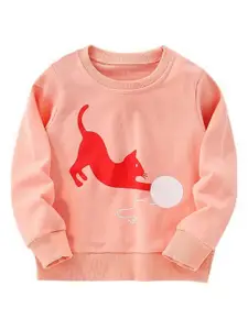 StyleCast Girls Graphic Printed Round Neck T-shirt