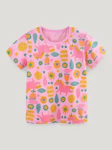 StyleCast Girls Humour and Comic Printed Round Neck Cotton T-shirt