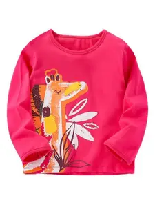 StyleCast Girls Graphic Printed Round Neck T-shirt