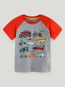 StyleCast Boys Colourblocked Drop-Shoulder Sleeves Pockets T-shirt