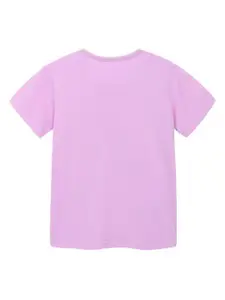StyleCast Girls Printed Solid Round Neck Cotton T-shirt