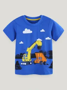 StyleCast Boys Printed Solid Round Neck Cotton T-shirt