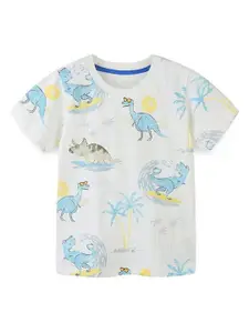 StyleCast Boys Conversational print Printed Round Neck Cotton T-shirt